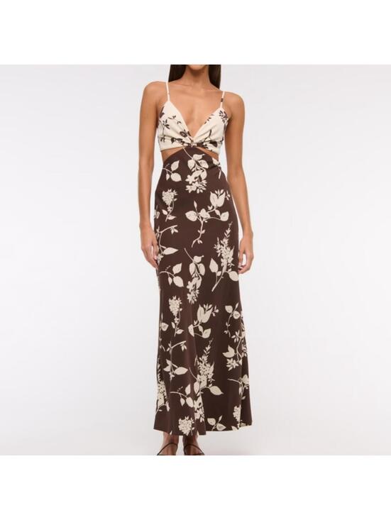Abercrombie & Fitch Dresses & Skirts - NWT $120 A+F Slip Floral Cutout Midi Medium Boho Summer Vacation Maddy Perez